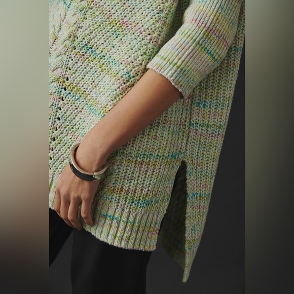 PILCRO Oversized Cable-Knit Sweater Top Chunky Sz XL Tunic Anthropologie Boho - Picture 4 of 11